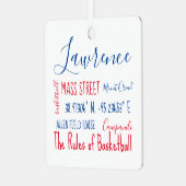 Lawrence Kansas U-Bahn Art Metal Ornament Aus Metall (Vorderseite links)