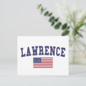 Lawrence KS US-Flagge Postkarte (Stehend Vorderseite)