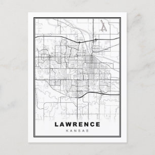 Lawrence Map Postkarte