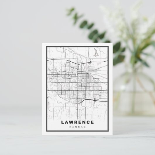 Lawrence Map Postkarte (Stehend Vorderseite)