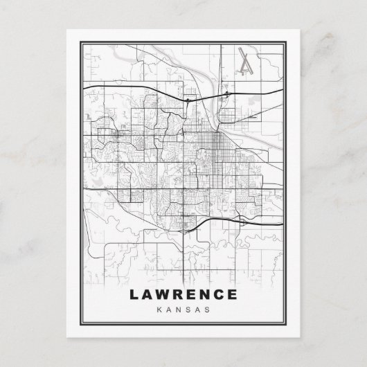 Lawrence Map Postkarte (Vorderseite)