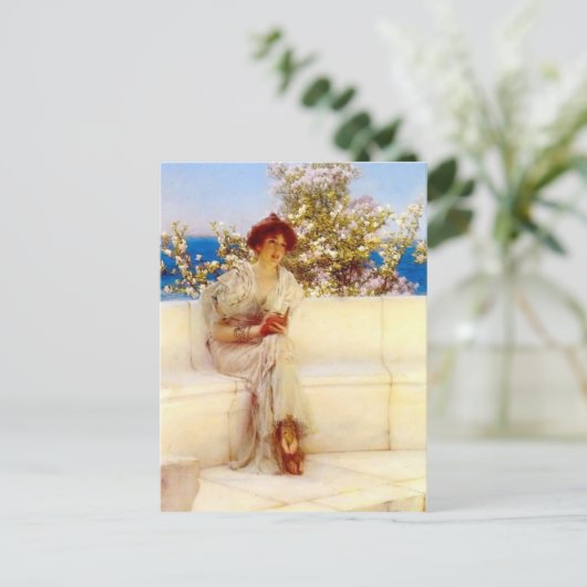 Lawrence Tadema - Das Jahr im Frühling Postkarte (Stehend Vorderseite)