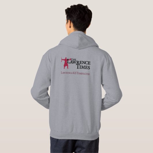 Lawrence Times Erwachsenenhuodie (vorne & hinten) Hoodie (Schwarz voll)