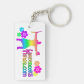 Lawrence Times groovy Blume Schlüsselanhänger (Rückseite)