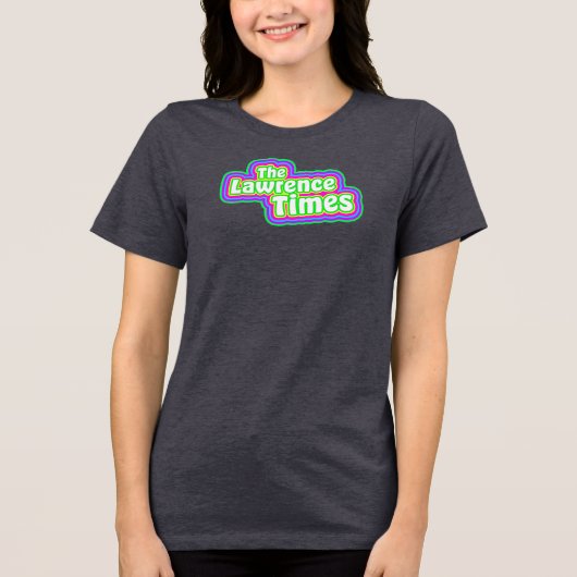 Lawrence Times groovy femme - Kohle Tri-Blend Shirt (Vorderseite)