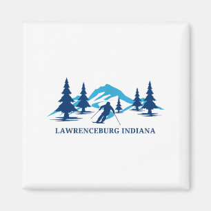 Lawrenceburg Indiana Skigebiet Skifahren Skifahrer Magnet