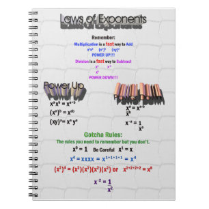 Laws of Exponents Notebook Notizblock