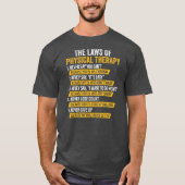 Laws Of Physical Therapy Therapist Funny PT Gait T-Shirt (Vorderseite)