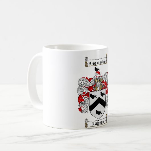LAWSON-FAMILIENWAPPEN - LAWSON-WAPPEN KAFFEETASSE (Vorderseite Links)