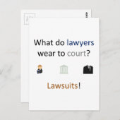 Lawsuits Joke Postkarte (Vorne/Hinten)
