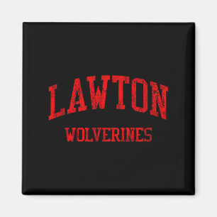 Lawton High School HS Lawton OK Vintage-Sport Magnet