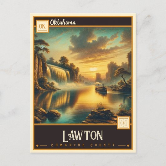 Lawton, Oklahoma | VINTAG Postkarte (Vorderseite)