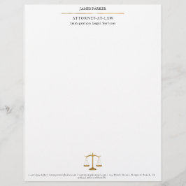 Lawyer Attorney At Law Classy White Briefbogen