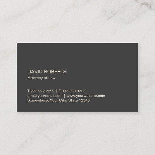 Lawyer Attorney Gold Scale Logo Law Office Visitenkarte (Rückseite)