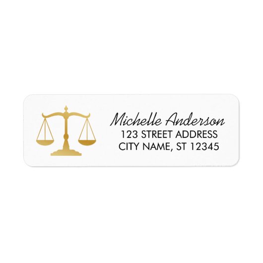 Lawyer Attorney luxury Gold White Return Address   (Vorne)