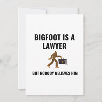 LAWYER BIGFOOT FEIERTAGSKARTE