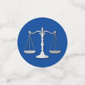 Lawyer Blue Silver Abschluss Konfetti (Klein Vorderseite)