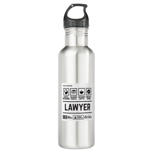lawyer edelstahlflasche (Vorderseite)