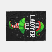 Lawyer Elf Christmas Girls Women Elf Squad Xmas Fa Fleecedecke (Vorderseite (Horizontal))