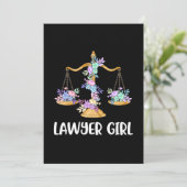 Lawyer Girl Einladung (Stehend Vorderseite)