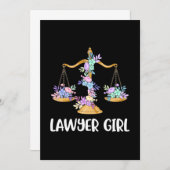 Lawyer Girl Einladung (Vorne/Hinten)