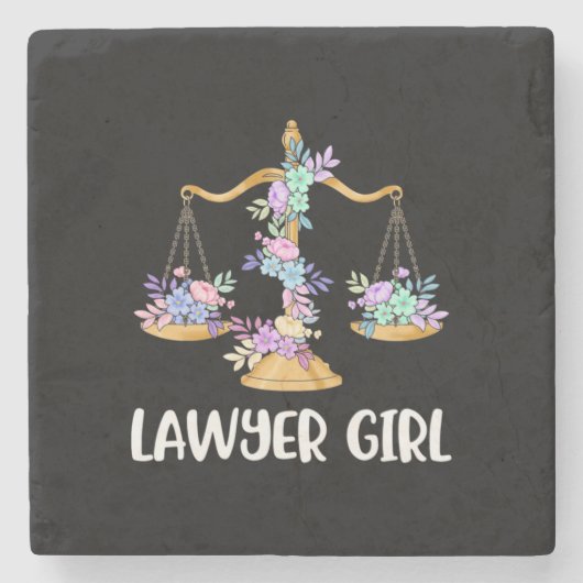 Lawyer Girl Steinuntersetzer (Vorderseite)