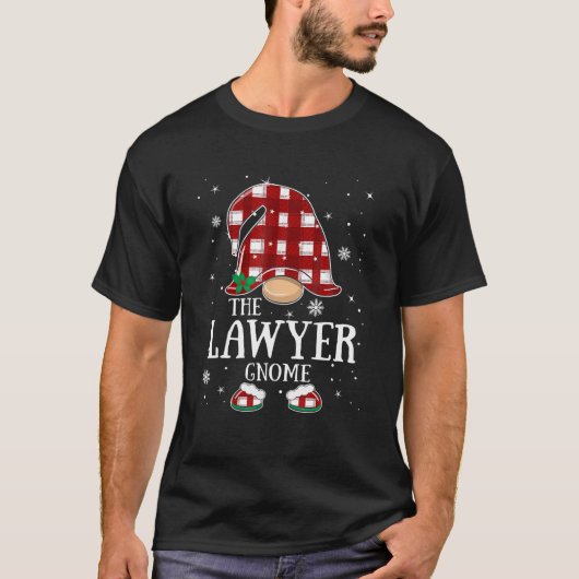 Lawyer Gnome Buffalo Kariert Matching Family Chris T-Shirt (Vorderseite)