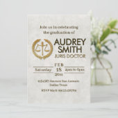 Lawyer Graduation  Einladung (Stehend Vorderseite)