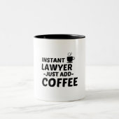 LAWYER INSTANT NUR HINZUFÜGEN KAFFEE ZWEIFARBIGE TASSE (Mittel)