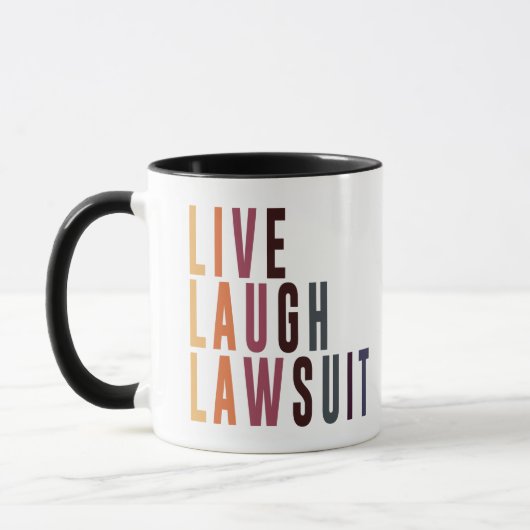 Lawyer Live Love Lawsuit Funny Law School Grad Tasse (Links)