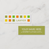 LAWYER (Mod-Quadrate) Mini Visitenkarte (Vorne/Hinten)