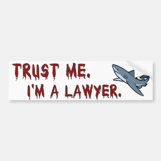 Lawyer Shark Trust Me Autoaufkleber