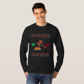 Lawyer Ugly Christmas Sweater Judge Attorney T-Shirt (Vorne ganz)