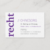Lawyer With § Business Card Visitenkarte (Vorderseite)