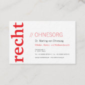 Lawyer With § Business Card Visitenkarte (Vorderseite)