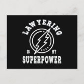 Lawyering ist meine Supermacht Postkarte (Vorderseite)