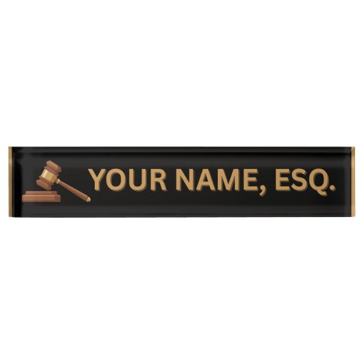 Lawyers Gift Desk Name Plate Namensplakette (Vorderseite)