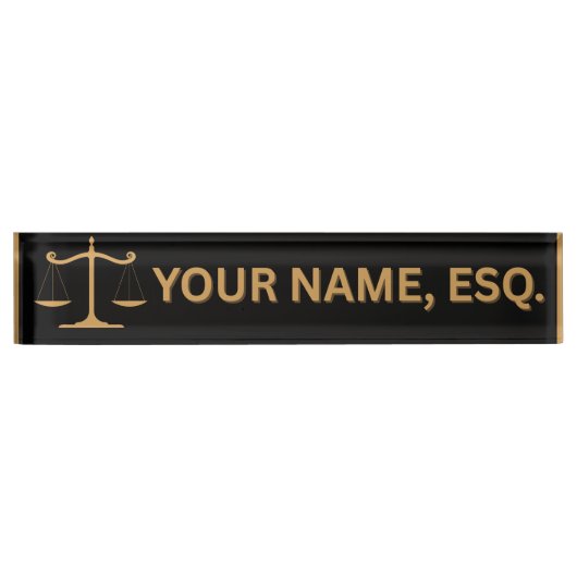 Lawyers Gift Desk Name Plate Namensplakette (Vorderseite)