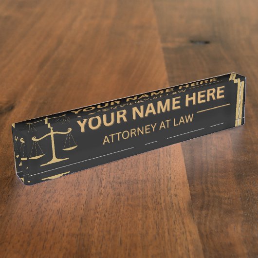 Lawyers Gift Desk Name Plate Namensplakette (Seite)