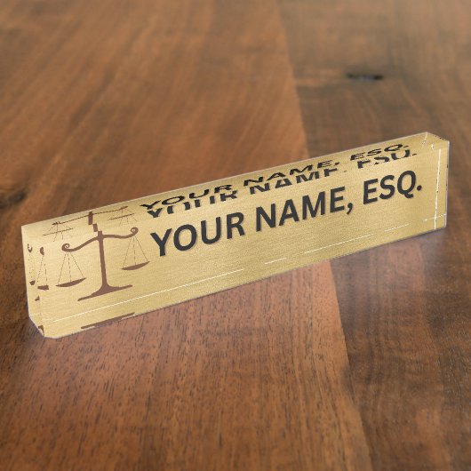 Lawyers Gift Desk Name Plate Namensplakette (Seite)