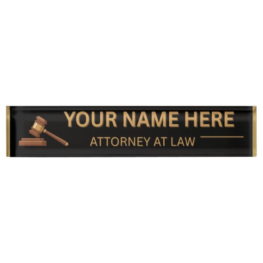 Lawyers Gift Desk Name Plate Namensplakette (Vorderseite)