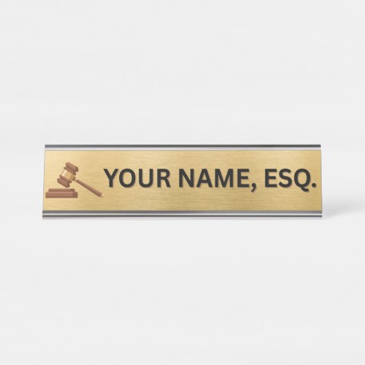 Lawyers Gift Desk Name Plate Schreibtischnamensplakette (Vorderseite )