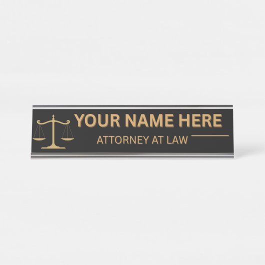 Lawyers Gift Desk Name Plate Schreibtischnamensplakette (Vorderseite )