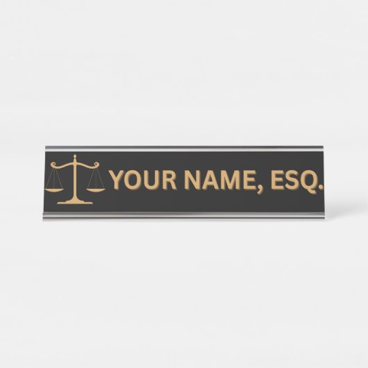 Lawyers Gift Desk Name Plate Schreibtischnamensplakette (Vorderseite )