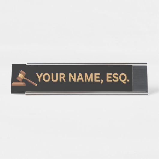 Lawyers Gift Desk Name Plate Schreibtischnamensplakette (Vorderseite )