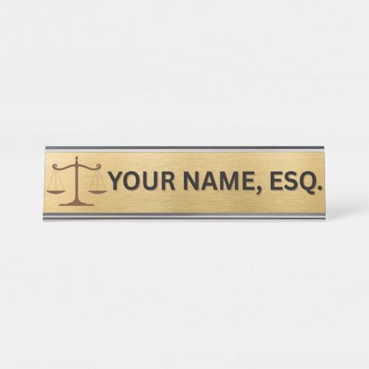 Lawyers Gift Desk Name Plate Schreibtischnamensplakette (Vorderseite )