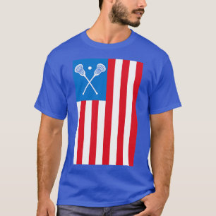 Lax 4. Juli Lacrosse Helmet Stic T-Shirt