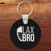 Lax Bro Funny Lacrosse Player Junge Kinder Schlüsselanhänger (Vorderseite)