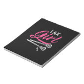Lax Girl Lacrosse Stick Lacrosse Player Notizblock (Rotiert)
