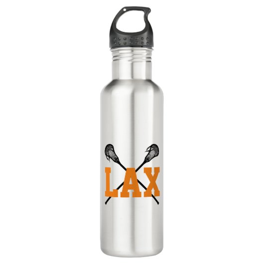 LAX Lacrosse Sticks Sportteam Farben Edelstahlflasche (Vorderseite)
